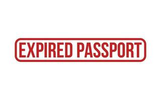 Caducado pasaporte caucho sello sello vector