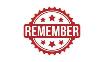 Remember Rubber Stamp Seal Vector