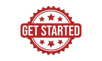 Get Started Rubber Stamp Seal Vector