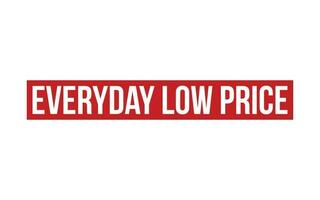 Red Everyday Low Price Rubber Stamp Seal Vector