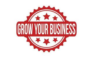 Grow Your Business rubber grunge stamp seal vector