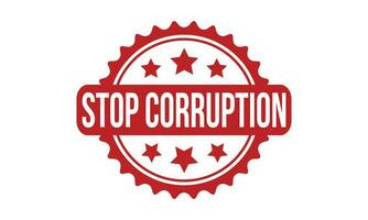 Stop Corruption Rubber Stamp Seal Vector