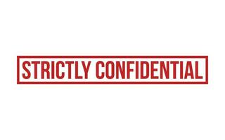 Strictly Confidential rubber grunge stamp seal vector