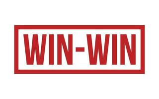 Win Win Rubber Stamp Seal Vector