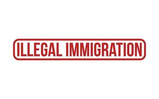 Illegal Immigration Rubber Stamp Seal Vector