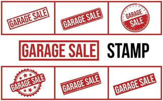 Garage Sale Rubber Stamp Set Vector