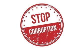 Stop Corruption Rubber Stamp Seal Vector