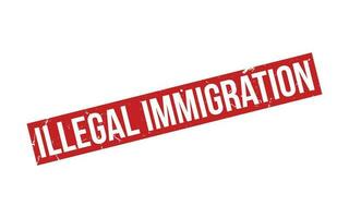 Illegal Immigration Rubber Stamp Seal Vector