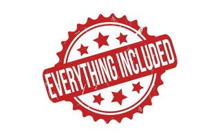 Everything Included rubber grunge stamp seal vector