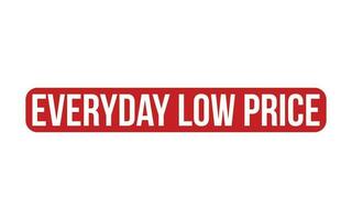 Red Everyday Low Price Rubber Stamp Seal Vector