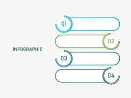 Infographic Template Layout With Four Options And Copy Space On White Background. vector