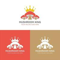 Mushroom King Logo Vector Design, suitable for your food business