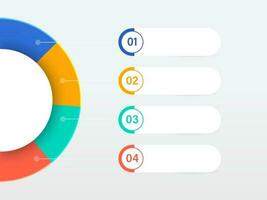 negocio infografia modelo diseño con cuatro opciones en gris antecedentes. vector