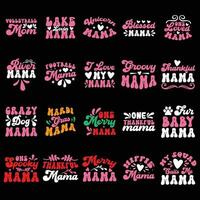 MAMA T-Shirt Design Digital Download Bundle. vector