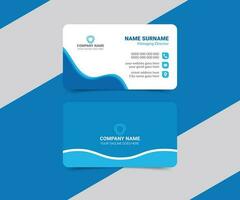 Minimalist business card design template vector