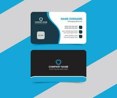 Corporate professional business card template vector