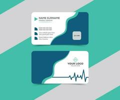 Professional medical healthcare style business card template vector