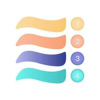 Colorful Four Number Options With Space For Text On White Background. vector