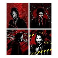 Action Movie Social Media Posts Set vector