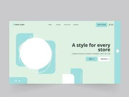 Abstract Landing Page Or Web Template Design With Copy Space For Every Store Stylish. vector