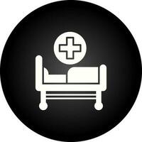 icono de vector de cama de hospital