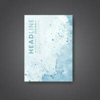 Cover template with watercolor background. Design for your cover, date, postcard, banner, logo. vector