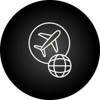 icono de vector de vuelos globales