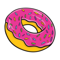 bunt Illustration Krapfen png