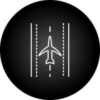 Plane on Runway Vector Icon