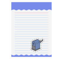 Paper Note Aesthetic Pencil Shavings Sticker Back To School png