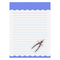 Paper Note Aesthetic calipers Sticker Back To School png