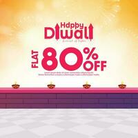 Happy Diwali Sale Banner or Sale Poster. Diwali Sale. Festival season. Vector design.