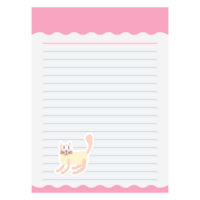 Paper Note Aesthetic Sticker Cute Abstract Cat Emoticon png