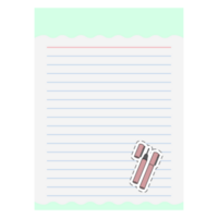 Paper Note Aesthetic Pink Colored Pen Sticker Back To School png