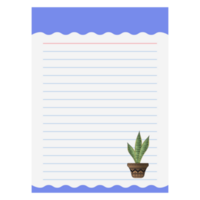 Paper Note Aesthetic Vintage Cactus Plan Collection png