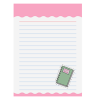 Paper Note Aesthetic Notebook Sticker Back To School png