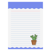 papier Notitie esthetisch sticker cactus plan verzameling png