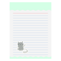 Paper Note Aesthetic Sticker Cute Abstract Cat Emoticon png