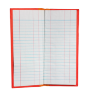 note book with stripes on transparent background png file