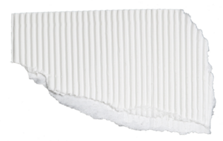 piece of white corrugated paper on transparent background png file