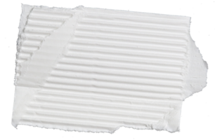 piece of white corrugated paper on transparent background png file