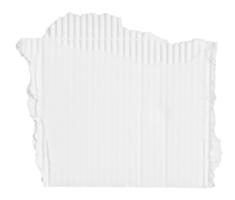 pedazo de blanco acanalado papel en transparente antecedentes png archivo