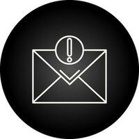 icono de vector de correo urgente