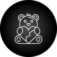 icono de vector de oso de peluche