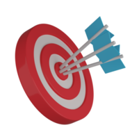 3d target with arrow in center icon. png