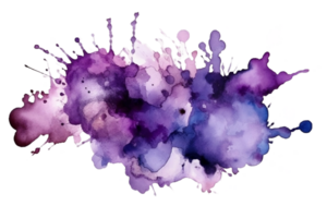 lila vattenfärg textur bakgrund element ClipArt ai genererad png