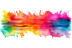 helder kleurrijk waterverf structuur borstel beroerte achtergrond element ai gegenereerd png