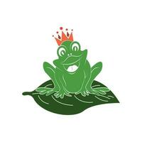 King frog logo icon template design vector