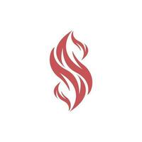 Fire logo design illustration and fire symbol vector