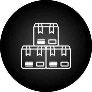 icono de vector de caja de entrega